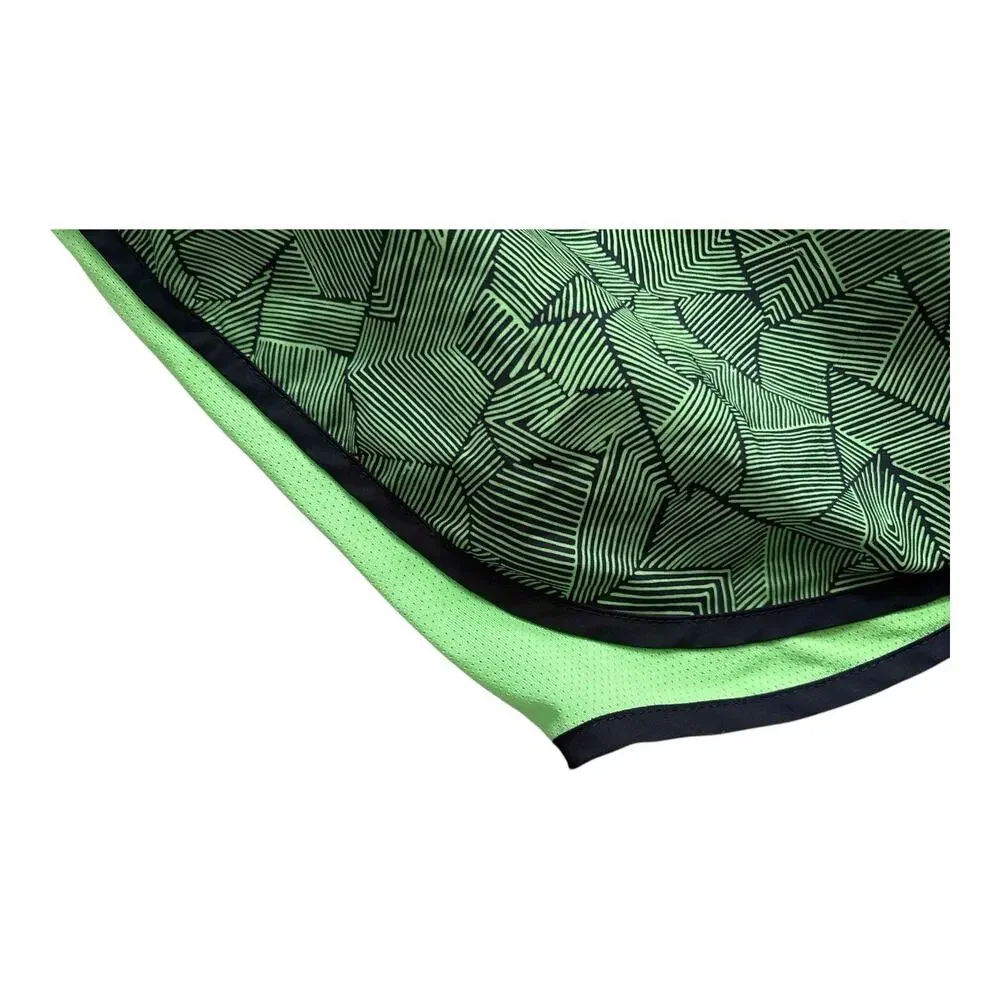 Nike Dri-Fit Running Shorts Womens Small Green Black Geometric 3